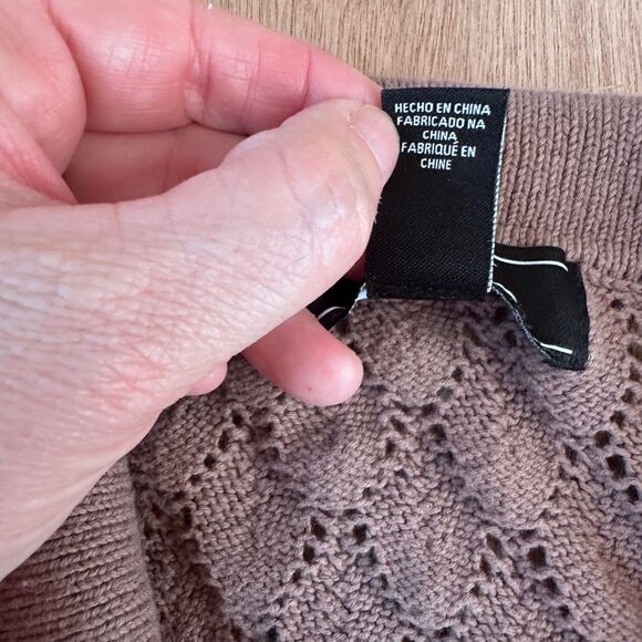 Forever 21 Men’s Taupe 100% Cotton Knit Button Front Short Sleeve Sweater XXL - Picture 4 of 4